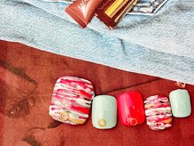 ネイルサロン&スクール ジーナ(GINA)/ピンク×ブルー