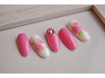 プレンティー 北千住西口店(plenty)/薔薇ネイル