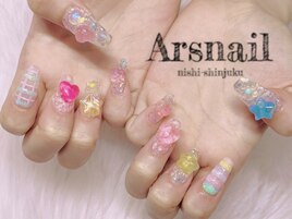 カラフルちゅるんネイル