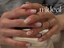 Wフレンチ、レースネイル