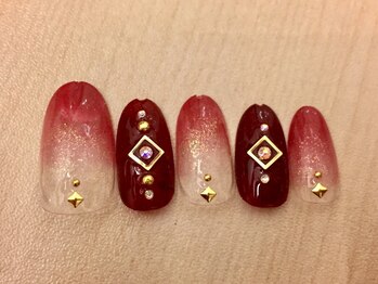 リュストゥール アンド フォンス(Lustr'e&fons)/秋色ネイル♪ボルドー☆