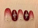 秋色ネイル♪ボルドー☆