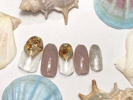 シェル・天然石ネイル