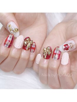 リグネイルスタジオ(Lig nail studio)/チェック柄クリスマスネイル