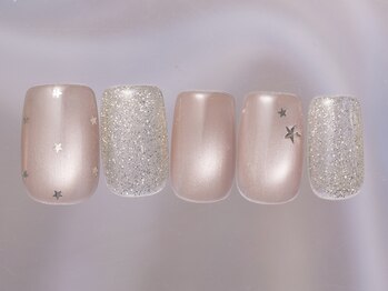 ジェミーネイル シンジュク(Jemiy nail shinjuku)/ピンクうるマグ星ドット¥5980