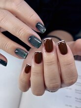 ブルーデイジー 栄本店(Blue daisy)/asymmetry/burgundy×blue black