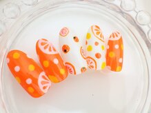 ネイルサロン あかねいろ/春夏 フルーツ オレンジ