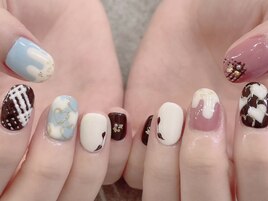 バレンタインネイル
