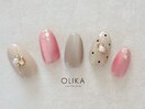甘すぎない大人ピンクネイル