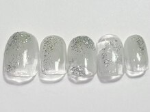 ネイルメゾン 渋谷店(NAIL MAISON)/グリーンラメもやもや¥5500