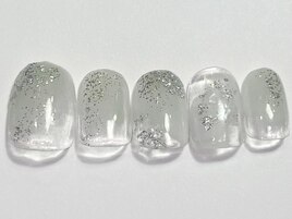 グリーンラメもやもや¥5500