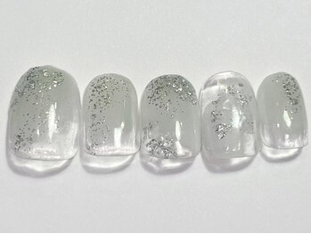 ネイルメゾン 渋谷店(NAIL MAISON)/グリーンラメもやもや¥5500