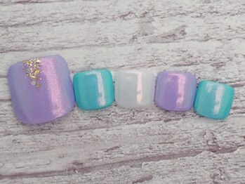 ネイルサロン アミュゼ/定額デザインフットジェル 