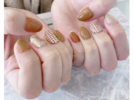 ～秋色チェックネイル～