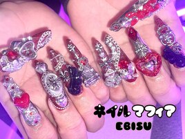 ゴテゴテロングネイル