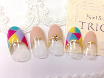 ネイルサロン トリック(Nail Salon TRICK)/幾何学フレンチ