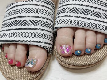 ネイル スパ ココプラス(Nail spa Cocoplus)/夏先取りカラーシェルネイル