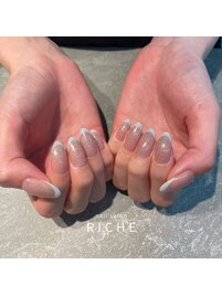 冬のフラッシュ×フレンチネイル