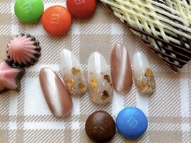 バレンタインネイル