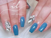 イル 神戸店/ブルー×ストーン埋め尽くし