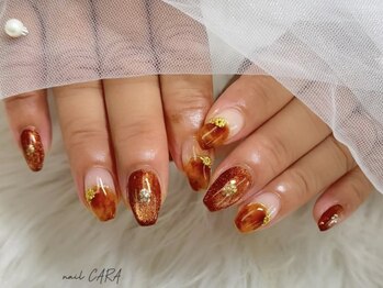 ネイル カラ(nail CARA)の写真/【季節感を楽しむ定額デザイン★】リーズナブルxハイクオリティが叶う実力派サロン!色変え・配置変えもOK◎