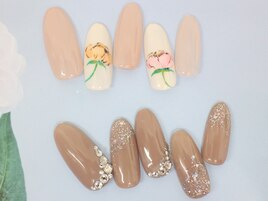 春のフラワー　ネイル