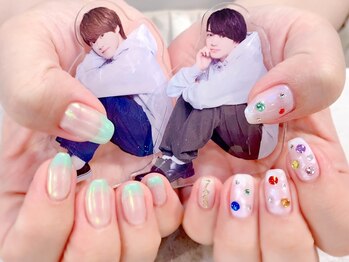 ラルネイル 大宮(Lull. nail)/#オーロラフレンチ#メンカラ