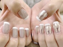 プライズアイリス アイラッシュ 池袋東口店(prize Iris eyelash)/アシメフレンチネイル【池袋】