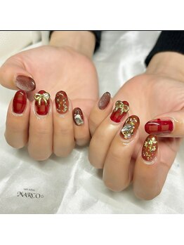 ネイルサロン マルコ(nail salon MARCO)/リボンチェック ¥8.250