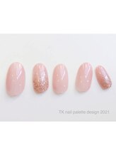 ティーケーネイルパレット/根元にラメグラ　シンプルコース