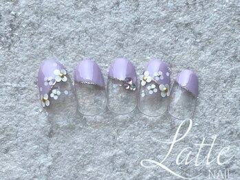 ラテネイル(Latte Nail)/Flower design