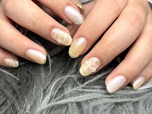 サロンサルート 本店(salon salute)/～フェミニン偏光パールネイル～