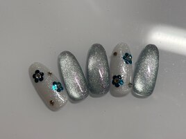 お花ホロネイル