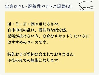ソウノ 御茶ノ水(Souno)/全身ほぐし・頭蓋骨の調整(3)