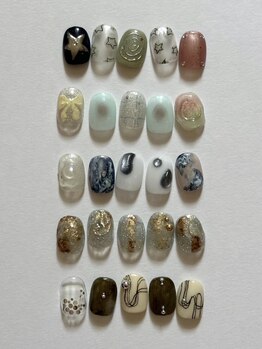 アクト バイ シェアサロンマリー 水戸元吉田店(act. by SHARE SALON Marie)の写真/季節やネイリスト毎に変わるdesign nailで最旬ネイル...★周りからも褒められるデザインに思わずうっとり。
