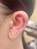 【再来】耳つぼジュエリーシンプル(両耳10粒まで)¥3150