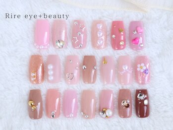 リール アイプラスビューティー(Rire eye + beauty)/ピンクワンカラーオフィスネイル