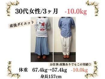 ジャンティ美容整体/30代女性　３ヶ月コース -10.0kg