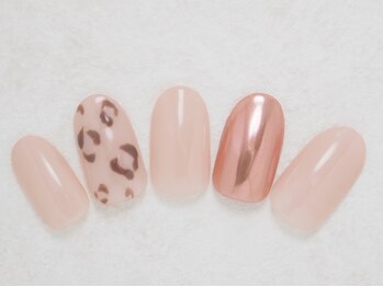 シックネイル(CHIC nail)/レオパード&メタリック ミラー