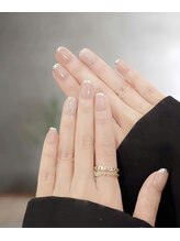 ヘブン ネイル 鶯谷(HEAVEN Nail)/ラメ入りフレンチネイル