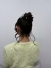 【可愛い後れ毛出しお団子ヘアセット！】¥4400 30分