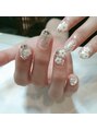 クリスタルネイル イオンモール広島府中店(CRYSTAL NAIL) ラメグラデーションにストーンでキラキラ