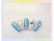 センシー ネイル スタジオ(Sensy Nail Studio)/バカラ風ネイル+BLUEマグネット