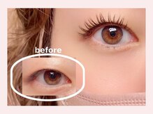 下がりまつ毛にはパーマ＋LEDエクステがオススメ。