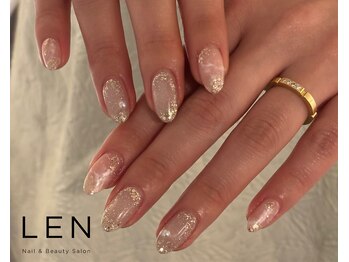 レン(LEN.)の写真/【大人女性のリピーター様多数◎】指先を彩るこだわりのパーツや豊富なデザインで上品で綺麗なお手元に♪