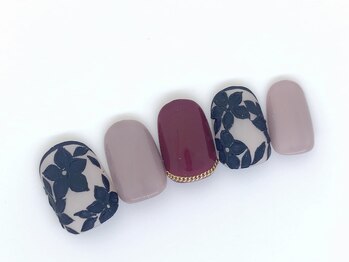 クリスタルネイル ボンベルタ橘店(CRYSTAL NAIL)/フラワーアートネイル