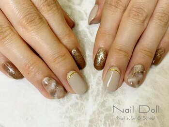 ネイルドール(Nail Doll)/秋色マグネットブラウン