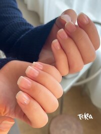 ネイルケア＋透明マニキュア