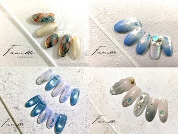 ファミーユ 新宿西口店(Famille)の写真/【初回オフ無料&カラー変更OK】定額Aコース¥4980/デザインたっぷり定額Dコース¥9480は夏にピッタリ！
