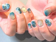 アトリエ ツメ(atelier TsuMe)/【Takeshita】ターコイズネイル